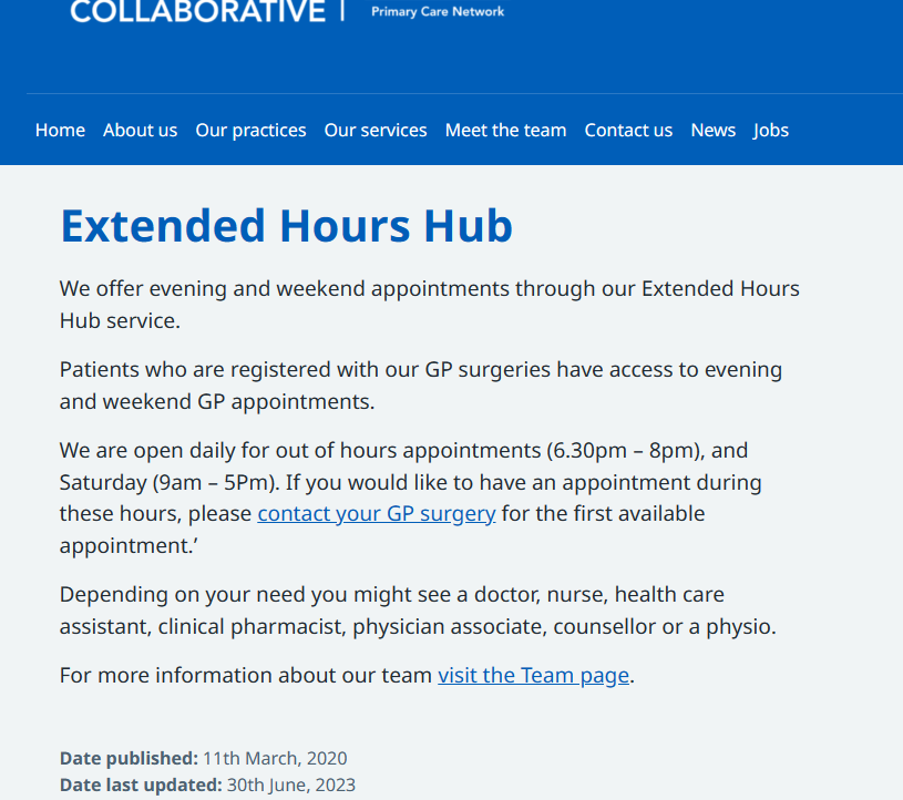 Extended Hours Hub